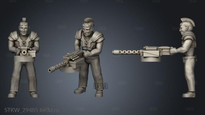 Dark Future Rear Deck Gunners Punk Gunner stl model for CNC