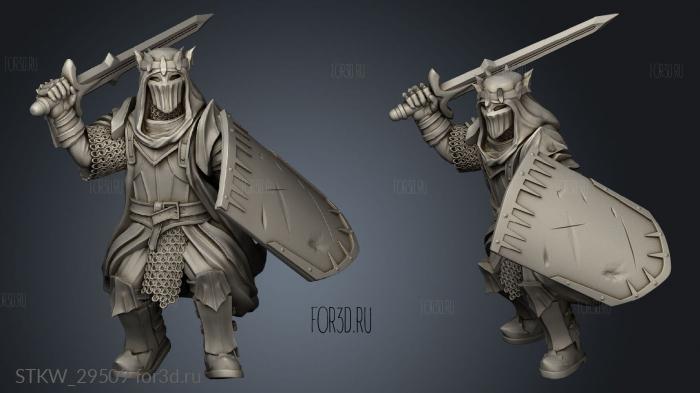 dark rhunemorian warriors stl model for CNC