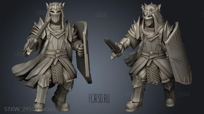 dark rhunemorian warriors stl model for CNC