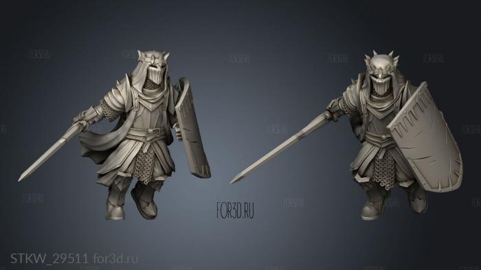 dark rhunemorian warriors stl model for CNC