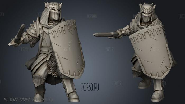 dark rhunemorian warriors stl model for CNC