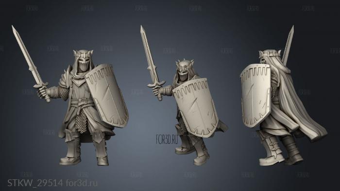 dark rhunemorian warriors stl model for CNC