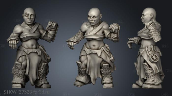 Dwarfs kitbash female stl model for CNC