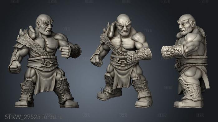 Dwarfs kitbash male stl model for CNC