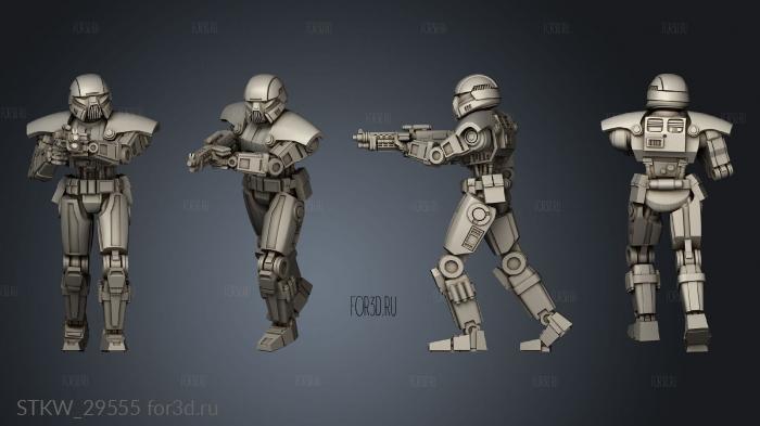 Dark Trooper Squad Dark Trooper stl model for CNC