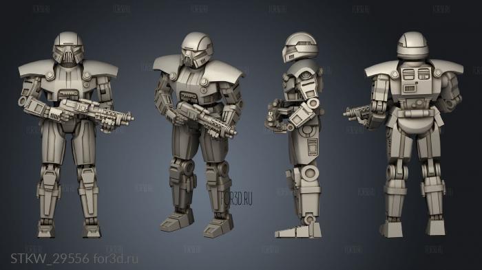 Dark Trooper Squad Dark Trooper stl model for CNC