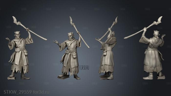 Dark wizard figure stl model for CNC