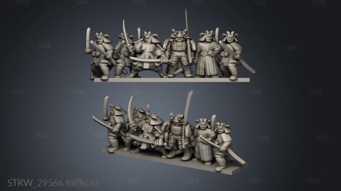 Samurai Cavalry Stand stl model for CNC