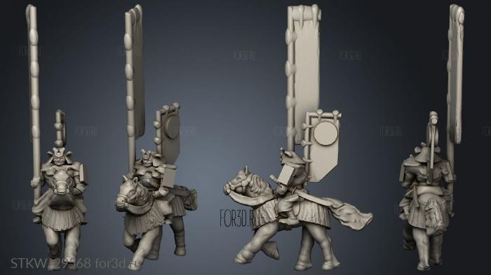 Samurai Cavalry Stand stl model for CNC