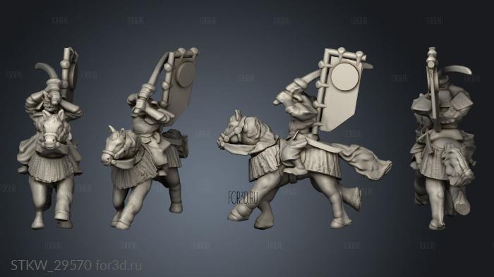 Samurai Cavalry Stand stl model for CNC