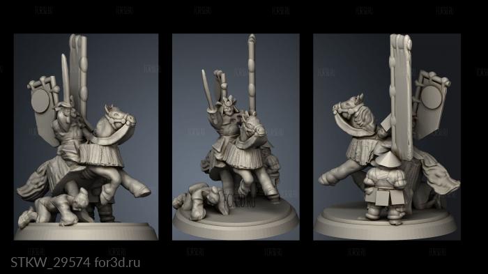 Samurai Daimyo Hero stl model for CNC