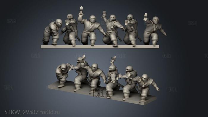 Samurai Ninja Stand 3d stl модель для ЧПУ