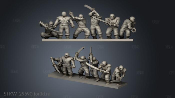 Samurai Ninja Stand 3d stl модель для ЧПУ