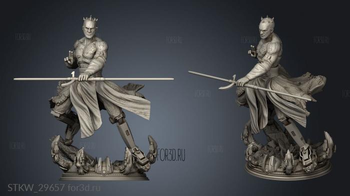 Darth Maul Sculpture Star Wars Lightsaber stl model for CNC
