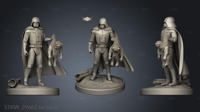 Darth Vader Diorama stl model for CNC