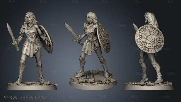 Daughter Persephone Hera Athena Champion stl model for CNC