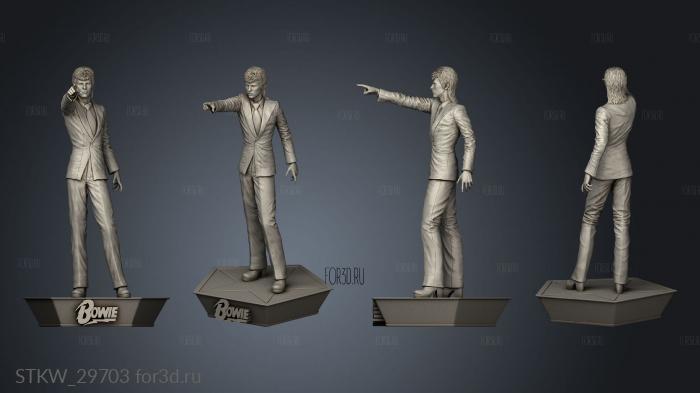 David Bowie stl model for CNC