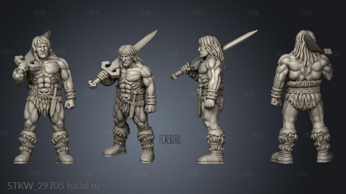 Days Barbarian stl model for CNC