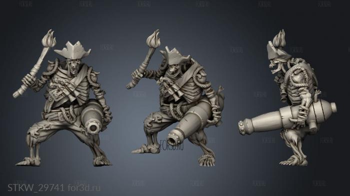 Deadly Canon Skeleton Deathly stl model for CNC