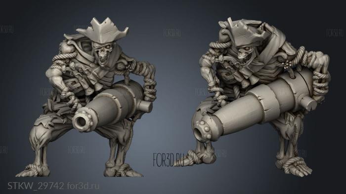 Deadly Canon Skeleton Deathly stl model for CNC