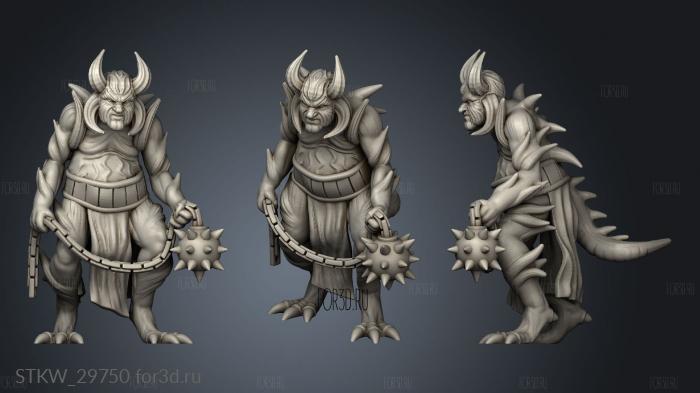 Deadly Sins Devil Flail stl model for CNC