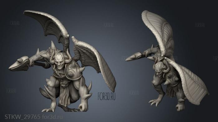 Deadly Sins Winged Devil Axe stl model for CNC