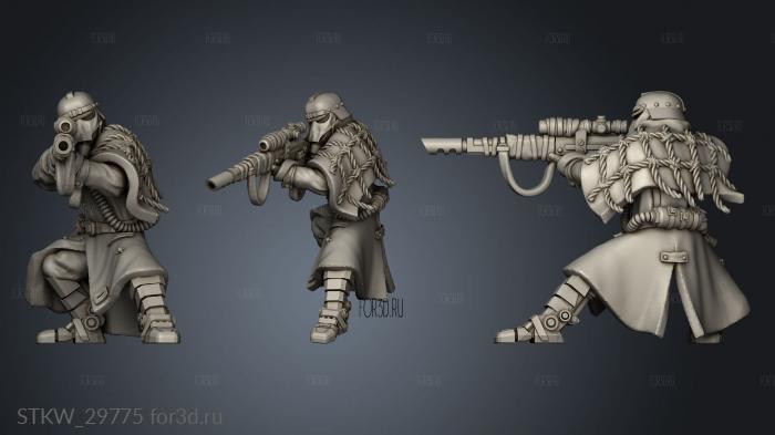 Death Squad Snipers the Imperial Force Death stl model for CNC