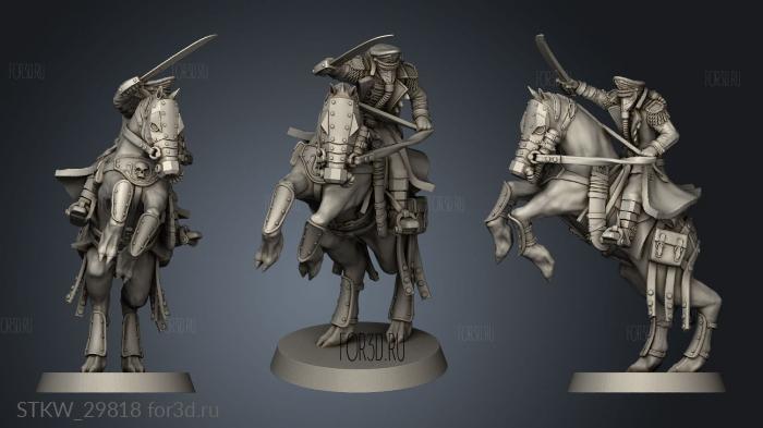 Death Squad Mounted Commissar the Imperial Force Red Makers stl model for CNC