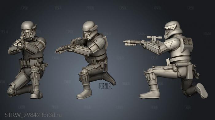 Death Troopers Con Granadero necro trooper heavy stl model for CNC