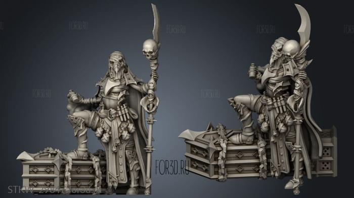 Deathknight Plaguebearers Female stl model for CNC