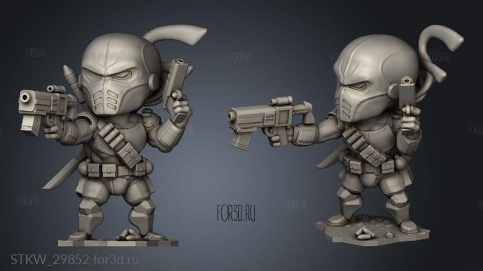 Deathstroke Chibi stl model for CNC
