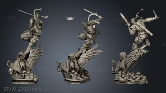 Deathstroke stl model for CNC
