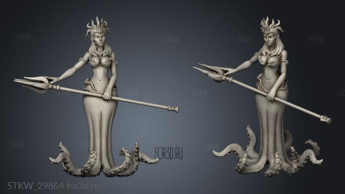 Deep Sea Creatures Witch stl model for CNC
