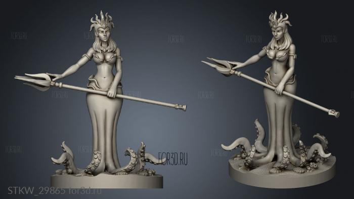 Deep Sea Creatures Witch stl model for CNC