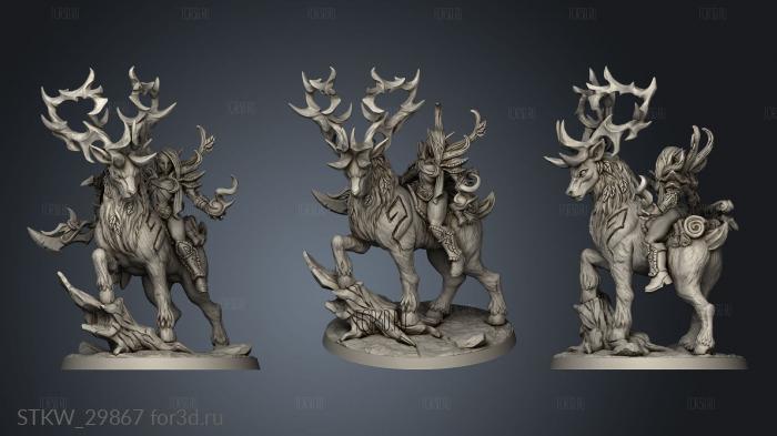 Deepwood Alfar Endelshar on Forest King bow stl model for CNC