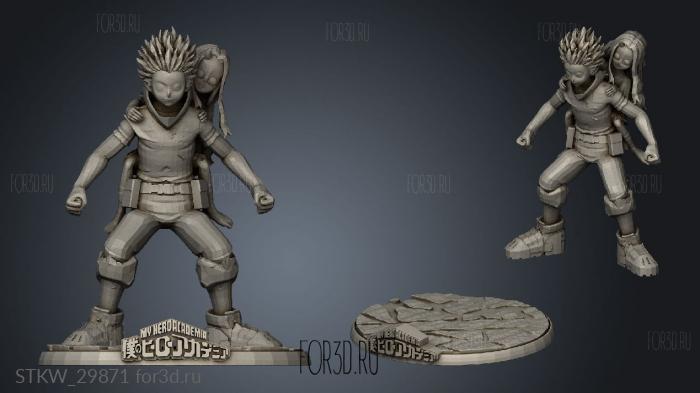Deku Izuku Midoriya One For With Eric Figure Statu stl model for CNC