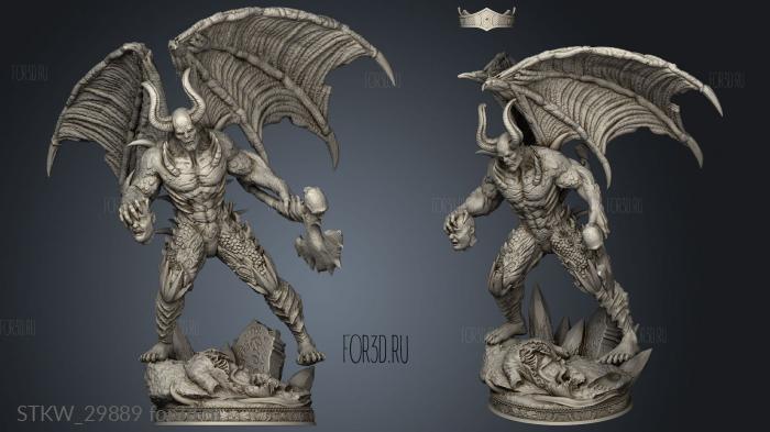Demon Ash stl model for CNC