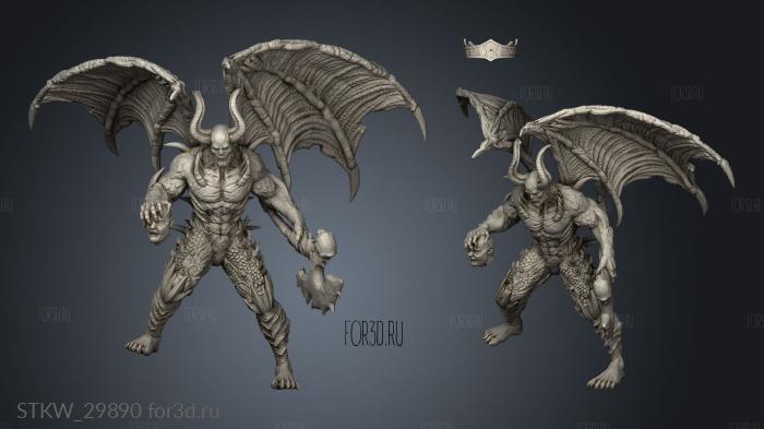 Demon Ash wing stl model for CNC