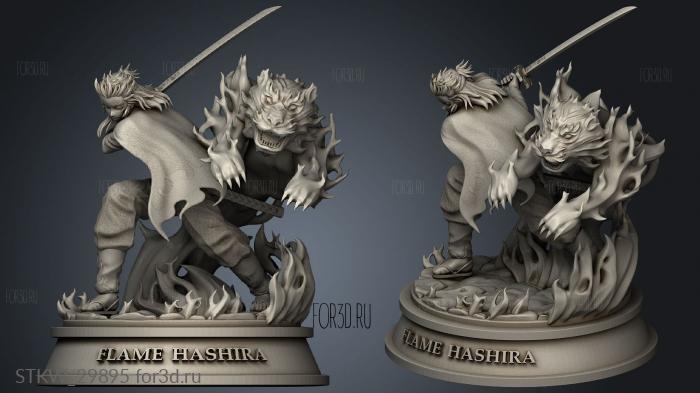 Demon Kyojuro Rengoku stl model for CNC