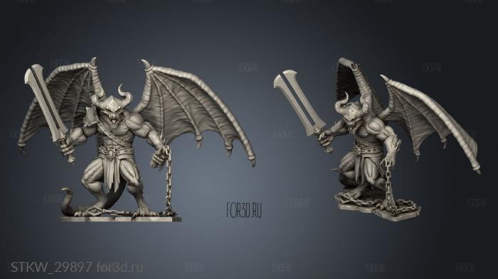 Demon Lord KEYED stl model for CNC