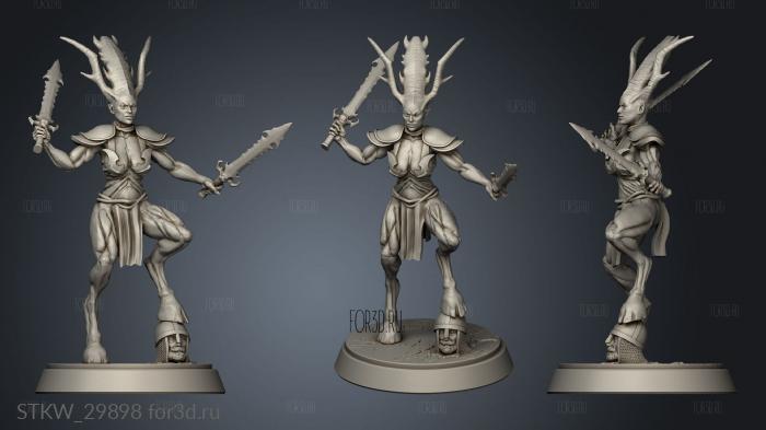 Demon monster female stl model for CNC