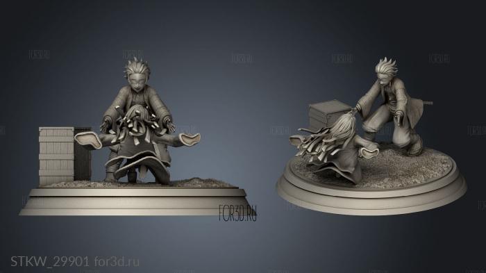 Demon Tanjiro Nesuko stl model for CNC