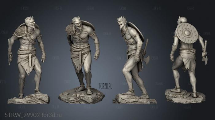 Demon warrior 3d stl модель для ЧПУ