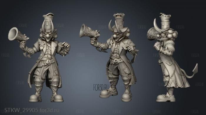 DEMONIC Circus Clown barker stl model for CNC