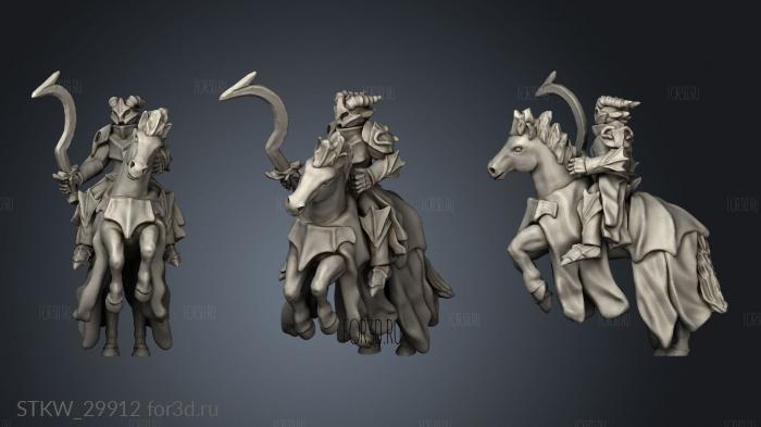 Demonic Horsemen Hellequin stl model for CNC