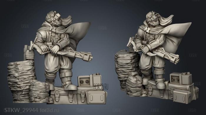 Desertmads Characters Biker Standing Regiments Mad Baggage opt stl model for CNC