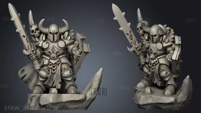 despoiler lord on foot with sword stl model for CNC