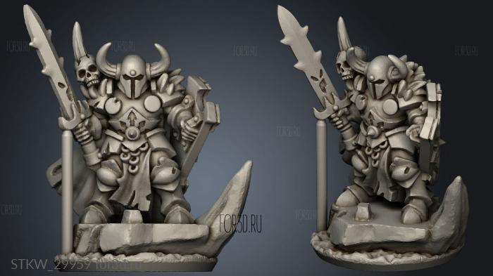 despoiler lord on foot with sword stl model for CNC