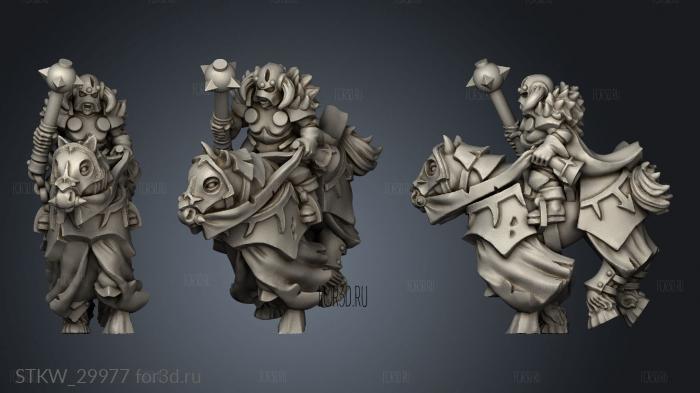 heavy cavalry knight musician stl model for CNC