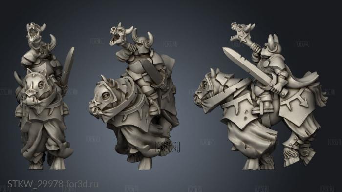 heavy cavalry knight musician stl model for CNC